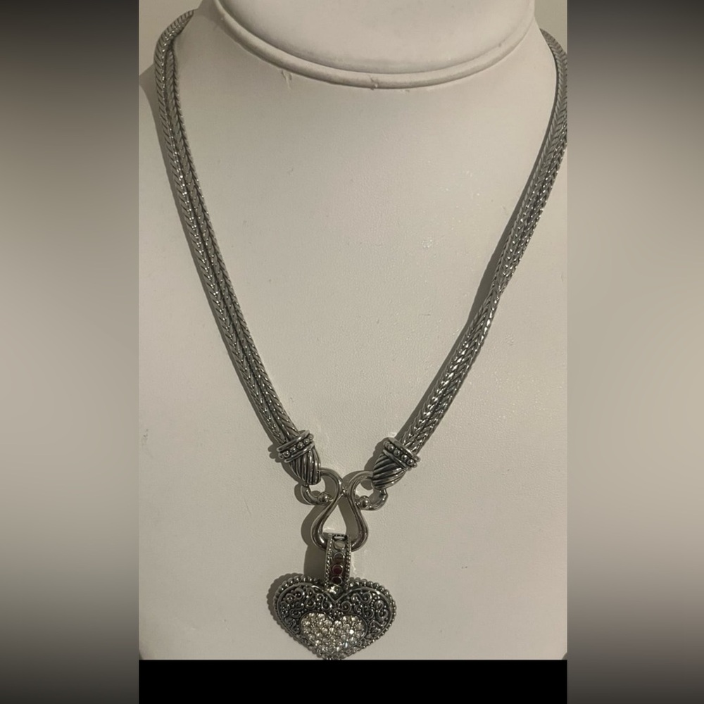 Lia Sophia  love dust crystal Silver Intricate Necklace